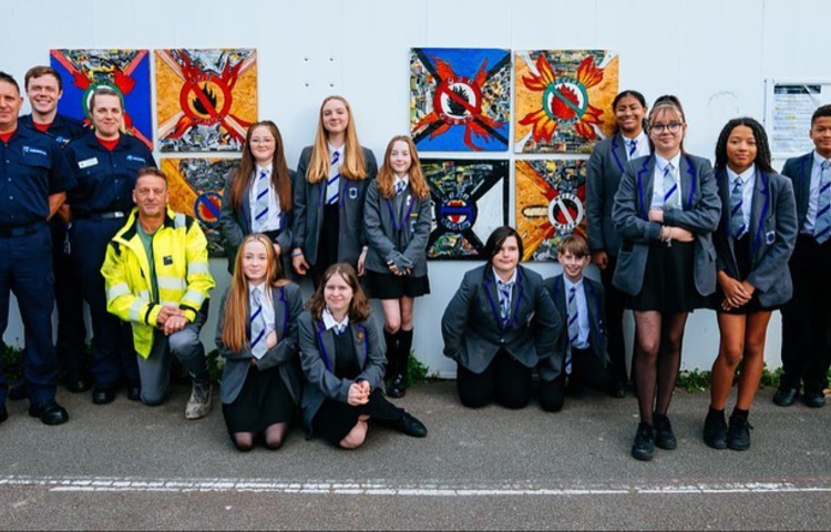Image of Talented students' work on display at Crewe Fire Station